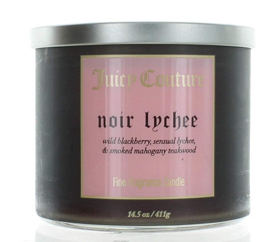 Jar of Juicy Couture 14.5 oz Soy Wax Blend 3 Wick Candle - Noir Lychee